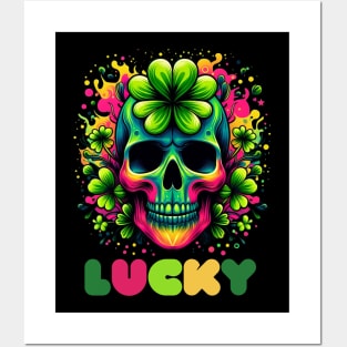 St Patricks Day 2024. Irish Skull Men Posters and Art